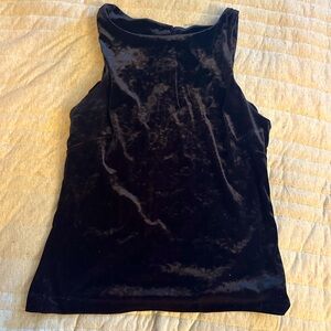 vintage floral velour tank top
